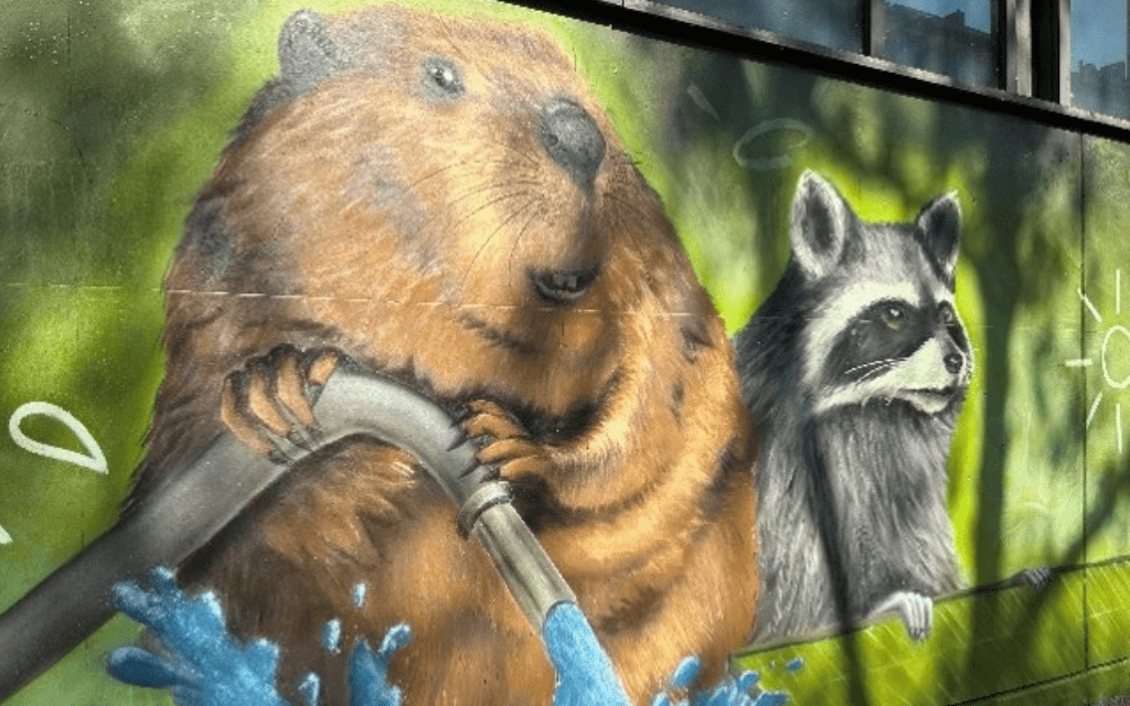 Graffiti Motiv mit Tieren