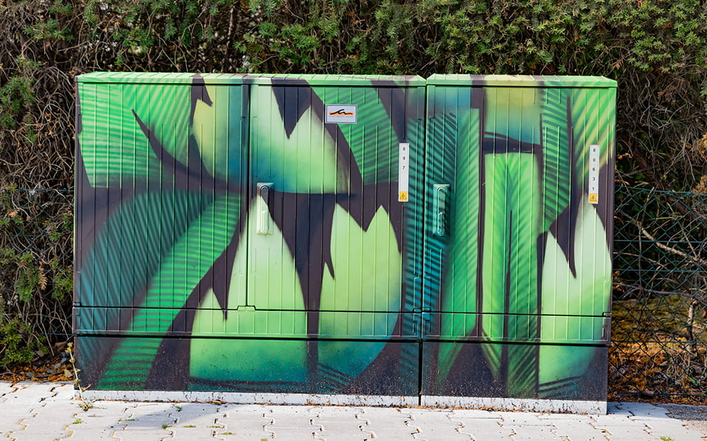 Kabelverteilerschrank in der Dijonstraße Kabelverteilerschrank in der Dijonstraße