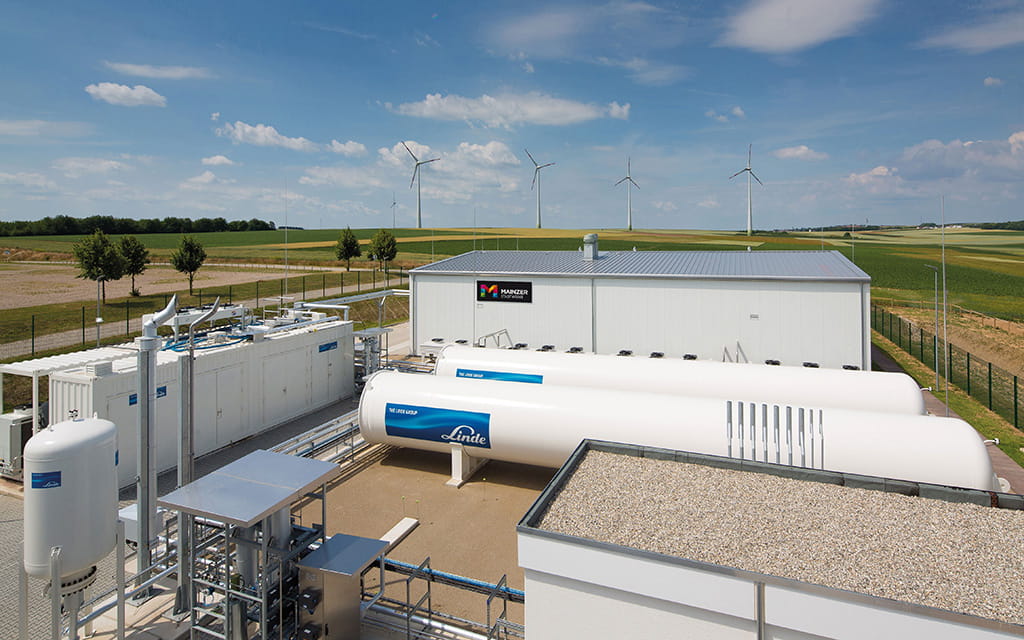 Sicht auf den Energiepark Mainz