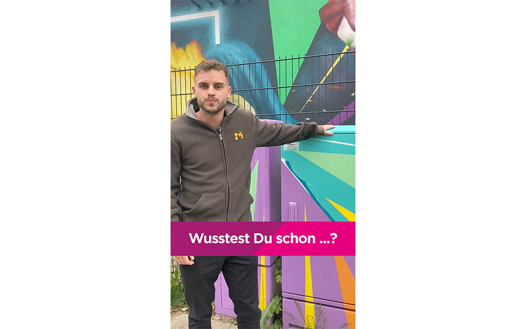 Wusstest du schon-Titelbild, Mann mit buntem Stromkasten
