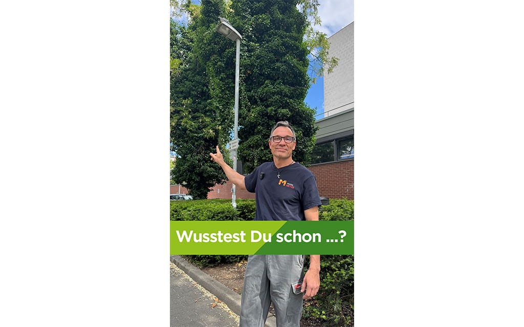 Mann vor einer Straßenlaterne 