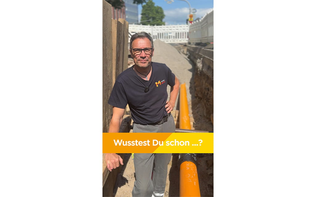 Mann bei einer Gasleitung