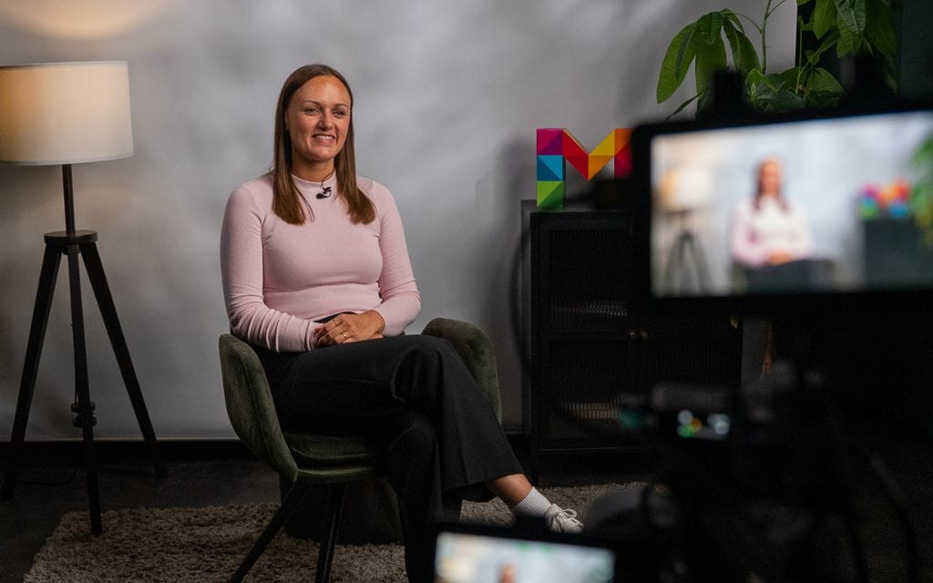 Sandra Kopetzki im Tonstudio