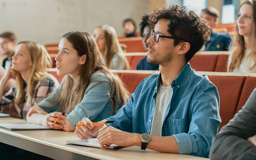 Studenten während einer Vorlesung